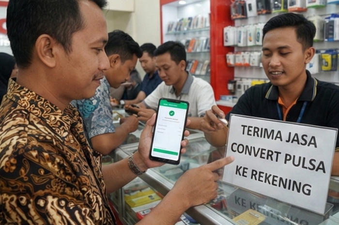 convert pulsa ke rekening